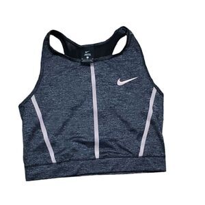 Nike Hypercool Pink & Heather Charcoal Gray Sports Bra